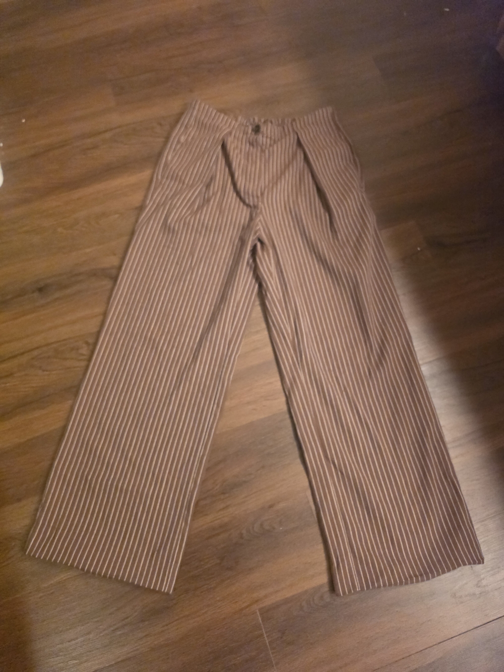 Brown Pinstripe Free People Trousers